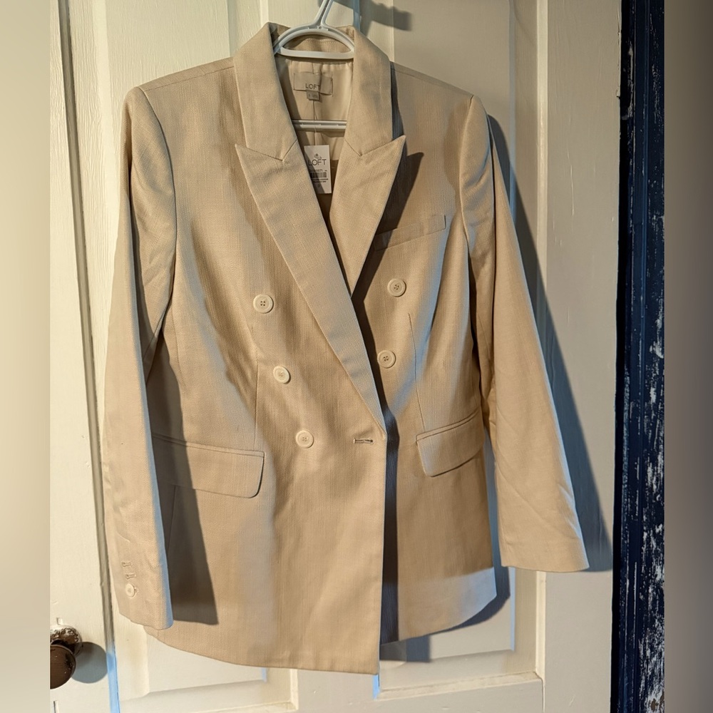 Loft Double Breasted Blazer Sz 8 NWT